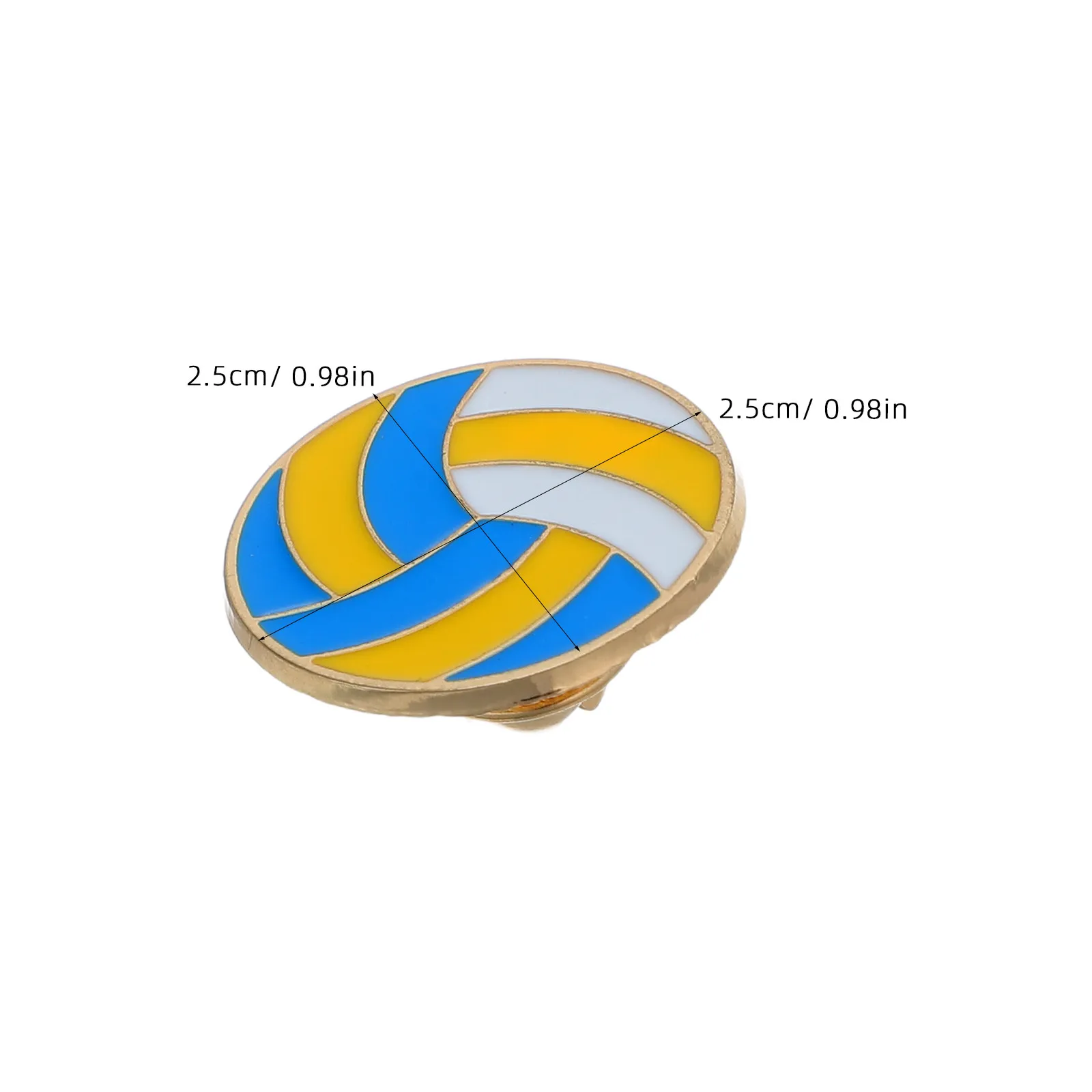 10Pcs Volleyball Brooch Pin Stylish Enamel Sport Jewelry Team Player Lapel Pin Hat Jacket Backpack Party Favor Volleyball Gifts