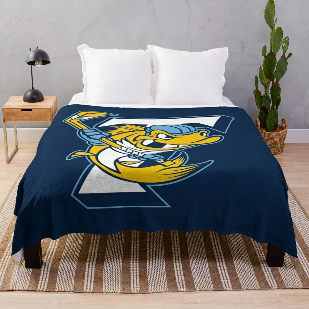 Toledo Walleye Throw Blanket Warm Soft Plush Plaid Vintage Blankets