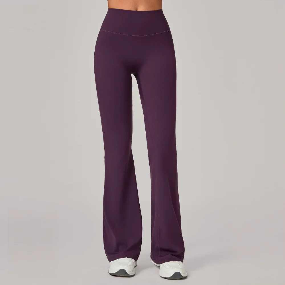 High Waist Slim Yoga Flared Pants Women Solid Sexy Sports Bell Bottom Pants Female High Elastic Hip Liftting Gym Workout Pants