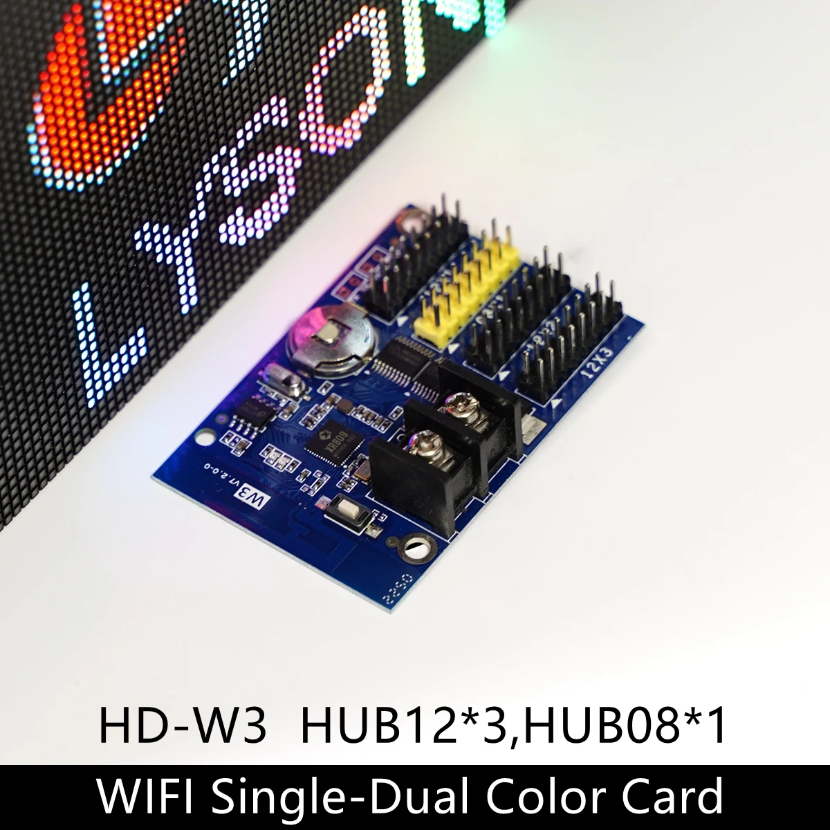 

HD-W3 Замените HD-W03 WIFI 3xHUB12 одноцветный (1024*48 пикселей) Карта управления светодиодным дисплеем