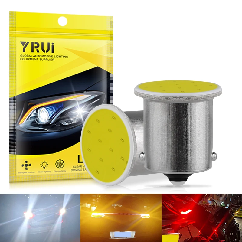 

Автозапчасти Yirui COB 12SMD для мотоциклов, задних фонарей, тормозов, сигнал поворота автомобиля 1156 1157, универсальные аксессуары для автомобилей