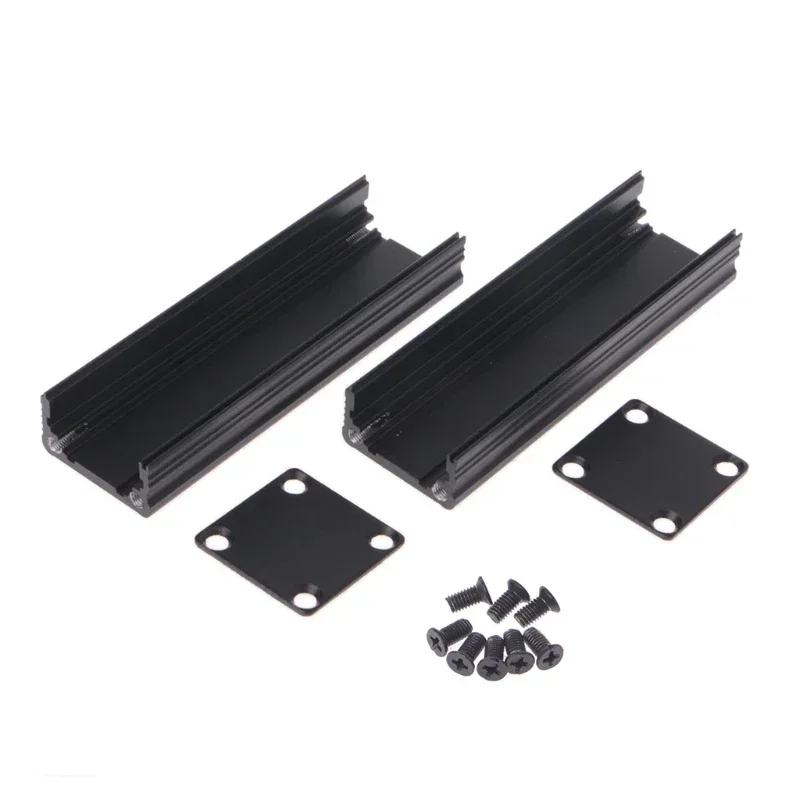 Nuevo Caja aluminio para proyectos electrónicos extruidos DIY para caja negra 80x25x25mm