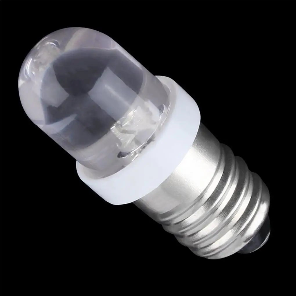 E10 LED Indicator Bulb Cold White 6V DC Bulbs Automobile Instrument Meter Lamp Mini Warning Signal Light Low Power Consumption