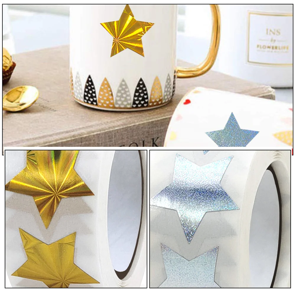 2 Rolls Self-Adhesive Sealing For Gift Packaging Label Stickers Wedding Baking Envelope Stickers Roll Multi-Function Seal