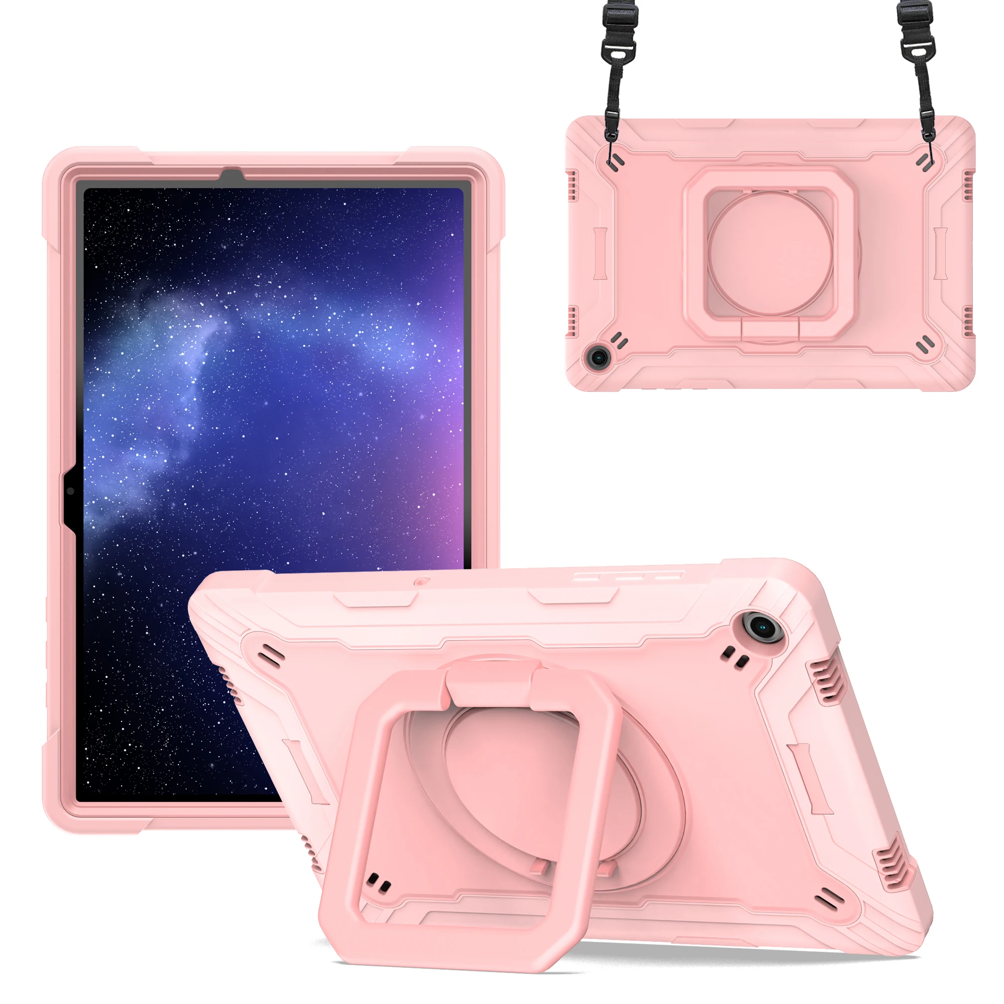 

Чехол для Galaxy Tab A9 Plus 11 дюймов 2023 X216/X210X218, ударопрочный, сверхпрочный, с вращающейся на 360 градусов подставкой и ремнем через плечо