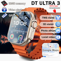 New DT Ultra 3Pro Google map NFC SmartWatch 32G Memory Music Video NFC Bluetooth Call Waterproof SmartWatch For Android iOS 2025