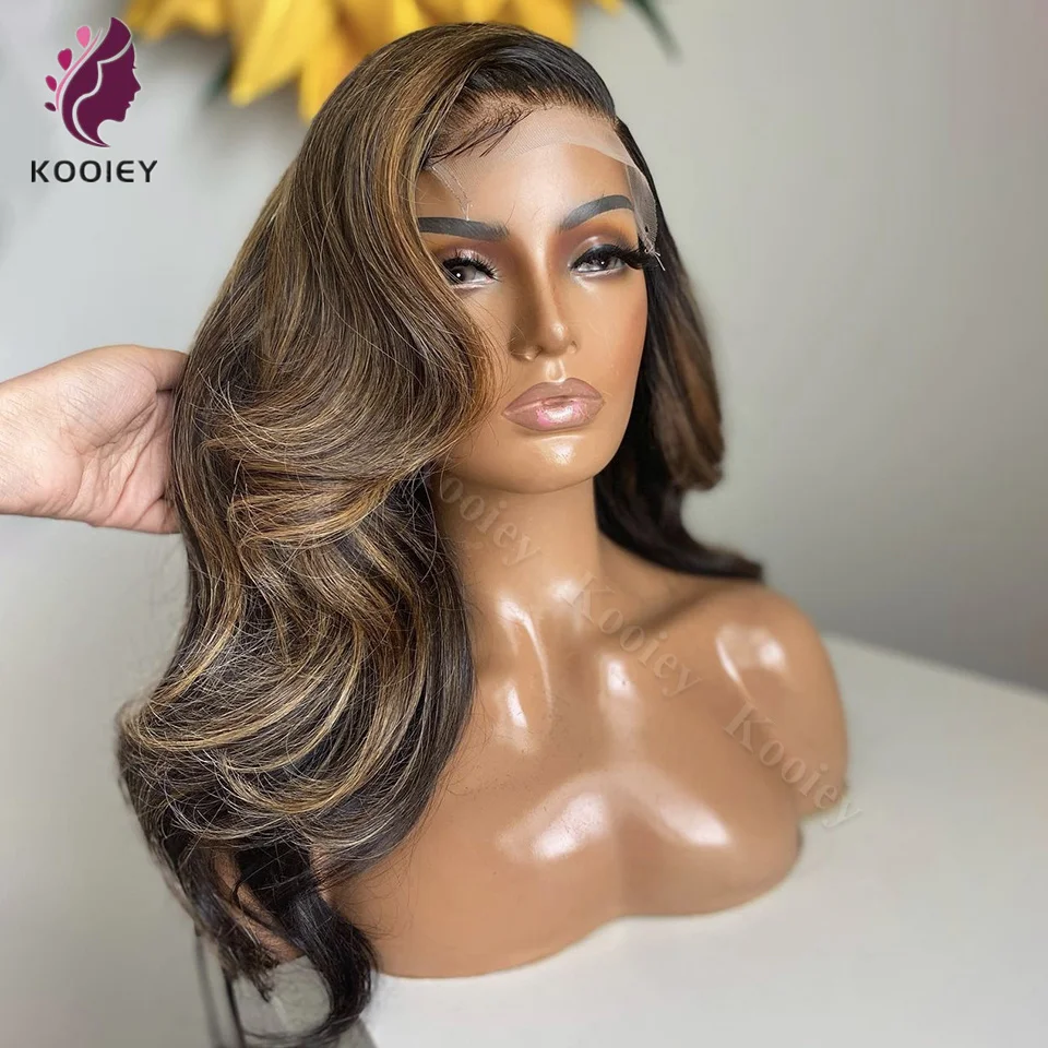 

Ombre Blonde Body Wave Lace Front Wig HD Highlight Wig Human Hair Brazilian Glueless Wig 360 Full Lace Frontal Wigs For Women