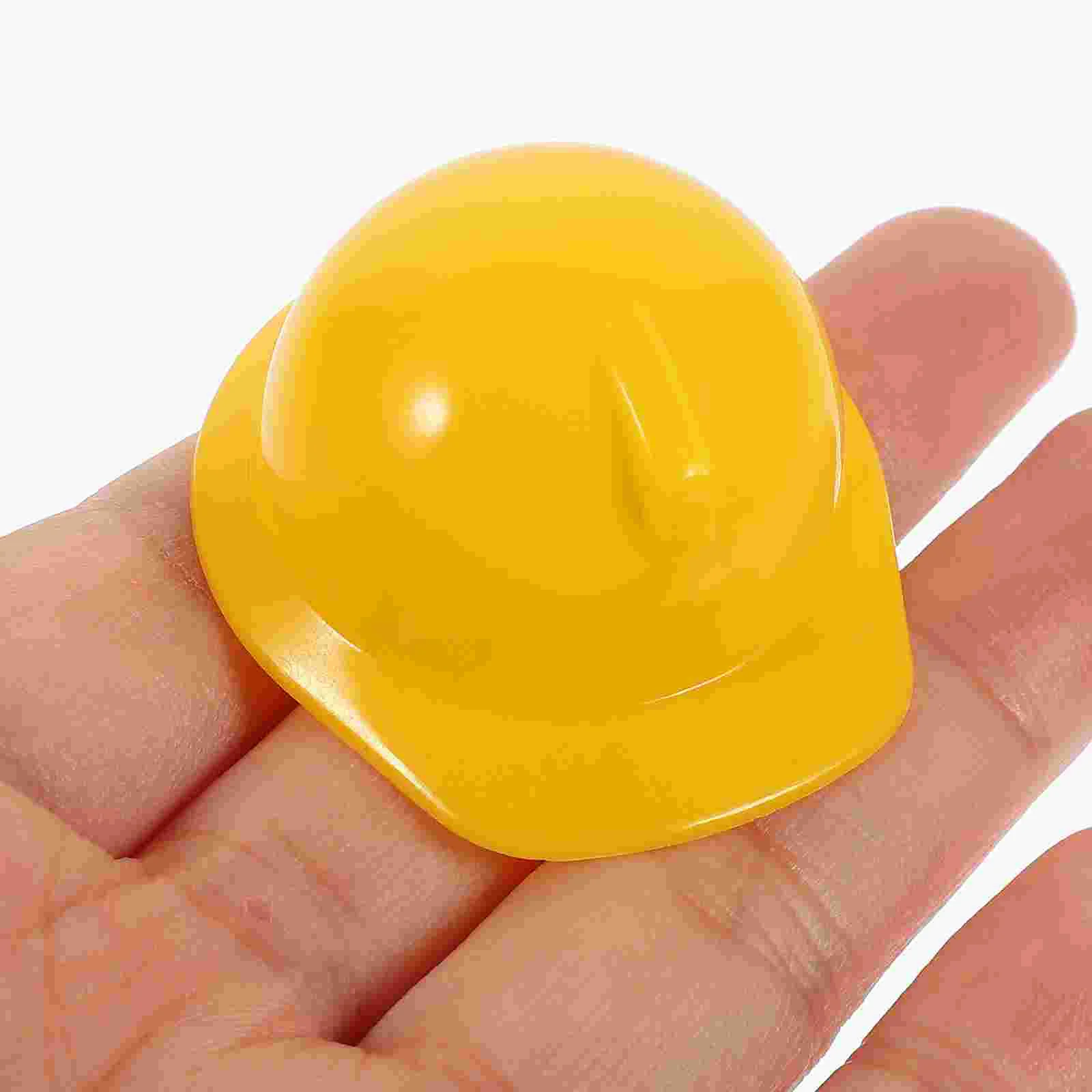 40 Pcs Tiny Hats Mini Construction Puppy Toys Miniature Safety Plastic for Dolls