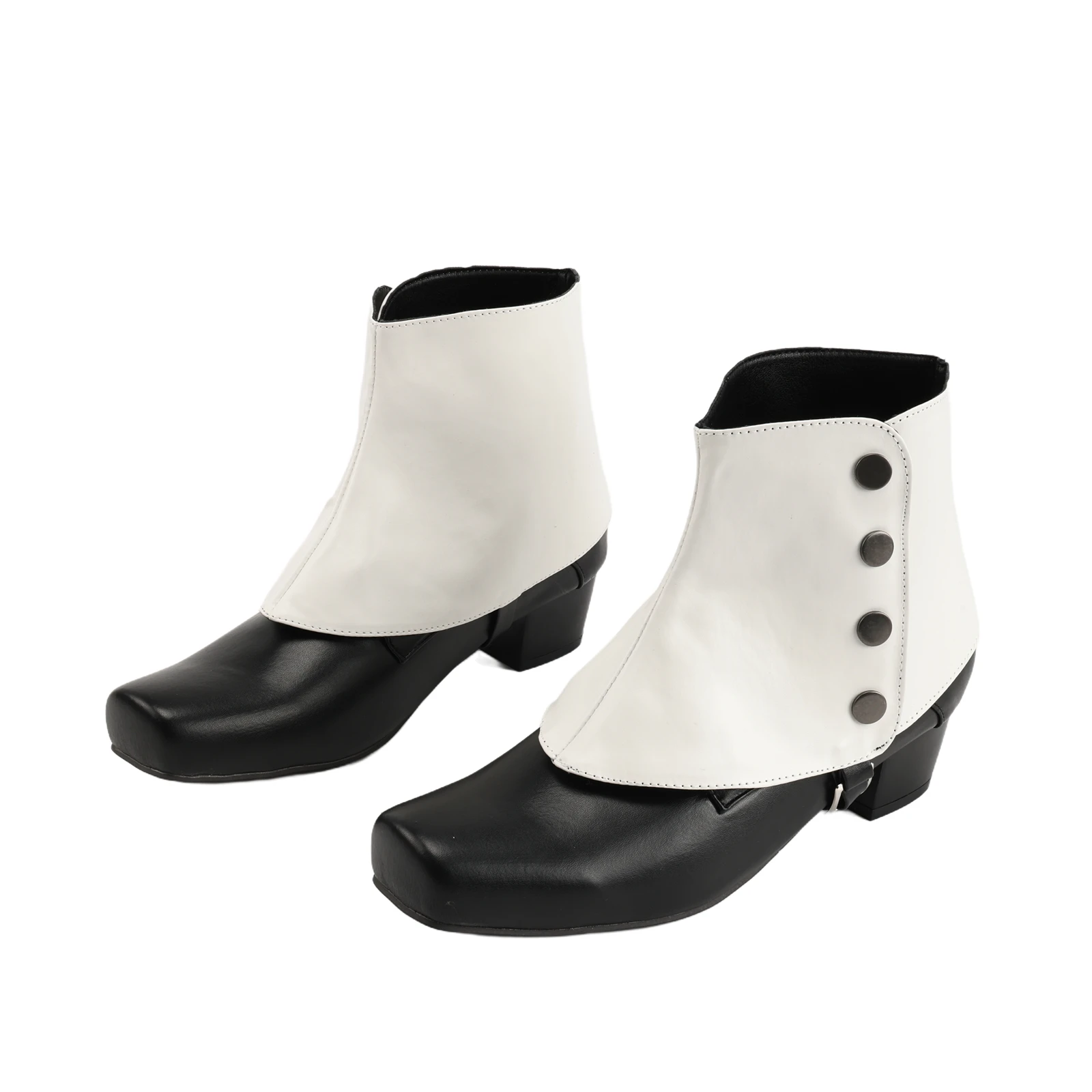 AwwwCos couvre-bottes de pirate rétro médiéval Renaissance Steampunk cuir hommes guêtres courtes Spats avec Rivets accessoires de Cosplay