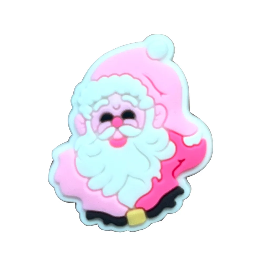 MINISO 20 pezzi rosa decorazione per scarpe di Natale albero di Babbo Natale ciondoli per scarpe pupazzo di neve sandali accessori per regali per bambini