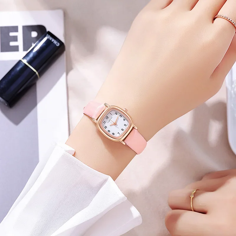 Watch for Women Thin Strap Small Square Women\'s Watch Minimalist Digital Quartz Strap Accesorios Para Mujer Montre