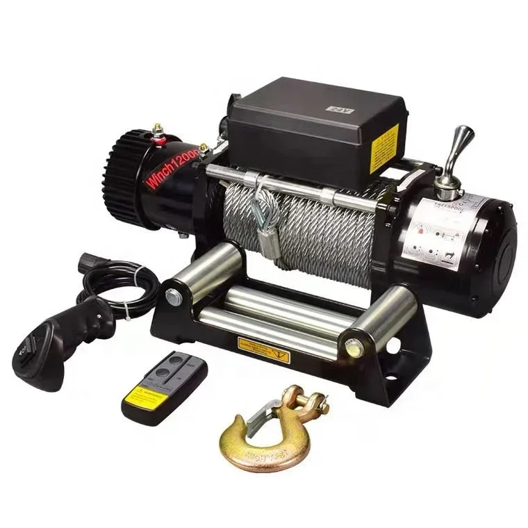 Electric hoist winch for pulling and lifting winches 12 volts 4x4 winch 12v