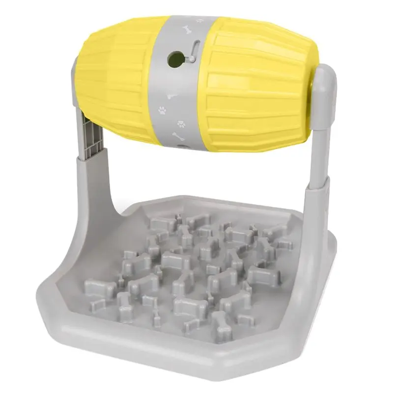 

ABSE-Pet Feeder Fun Dog Drum Leakage Ball Multifunctional Supplies Adjustable Height Cat Slow Food Bowl Healthy Diet