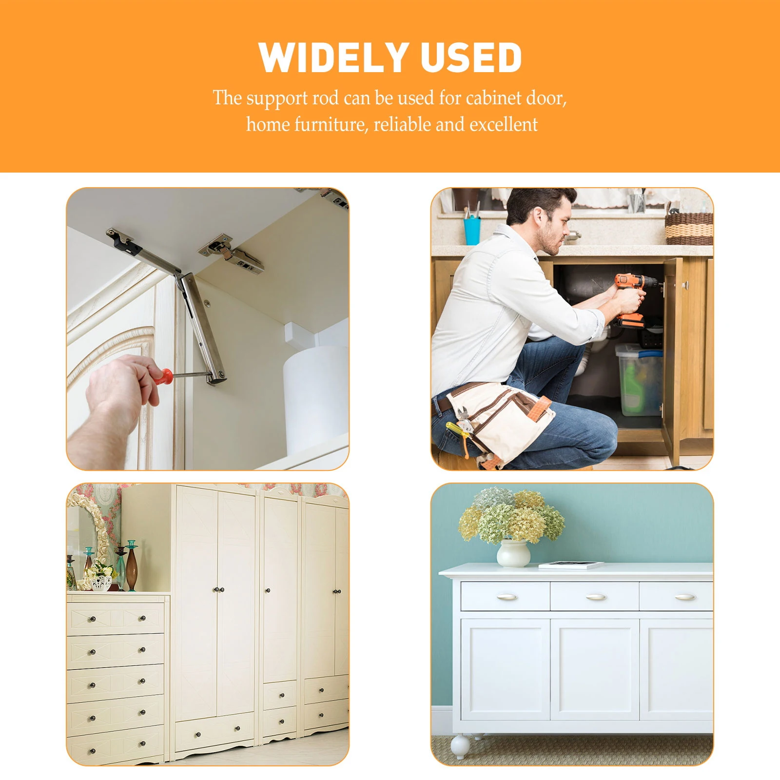 

2pcs Gas Struts Hydraulic Support Rods 8 Inch Furniture Cabinets Aluminum Frame Doors Durable Easy Installation Soft