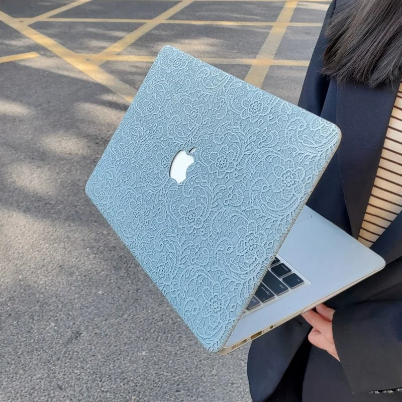 Case for Macbook Air M2 M4 Pro 13inch Flower Bump Textured M3 15 Mac Hard Shell Retina A3241 Laptop Embroidered Style Cover 2025