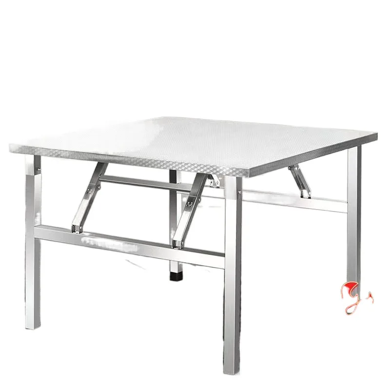 Night market stainless steel folding table portable barbecue table outdoor stall commercial