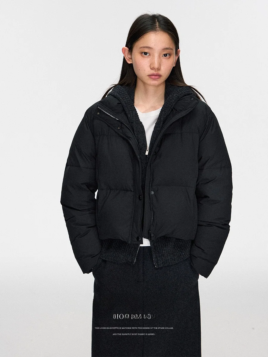 

Lalaglow Bla Puffa ort Casual Du down Jaet Women's Winter Outerwear Coat Sli Commute Sle Zipper Closure Thiened
