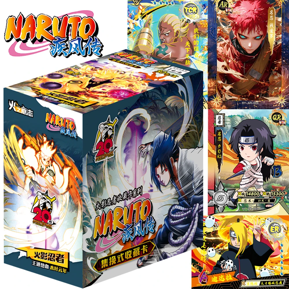 

Genuine Naruto Collection Cards Booster Box Uzumaki Naruto Anime Character Table Playing Game Board Cards Kids Christmas Gifts