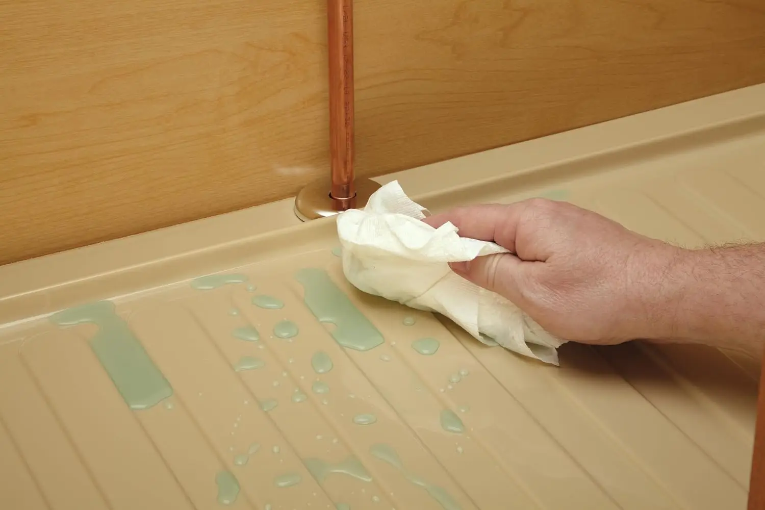 

Polymer Trim To Fit Vanity Sink Base Cabinet Drip Tray