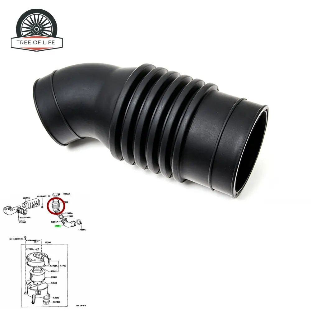 Air Cleaner Intake Hose No.2 Toyota Land Cruiser 80 HDJ80 HDJ81 1HD-T 1HD-FT 4.2L Turbo Diesel 1990-1998 17882-17010