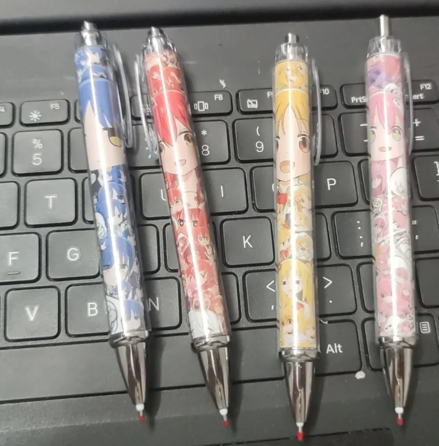 Japanese Anime  0.5mm gel pen Black ink Ballpoint Pen School Supplies kids Stationery gift