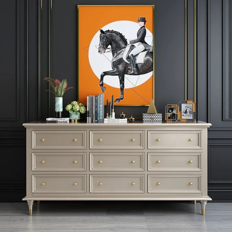 خزانة غرفة النوم، خزانة، خزانة بأدراج حديثة بسيطة، غرفة المعيشة في الردهة من الخشب الصلب #6