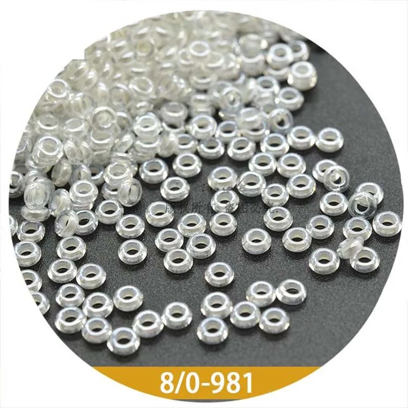 Japan Imported TOHO Glass Seed Beads Handmade Beaded DIY Materials 8/0 Round Beads 3mm Transparent Loose Beads for Jewelry