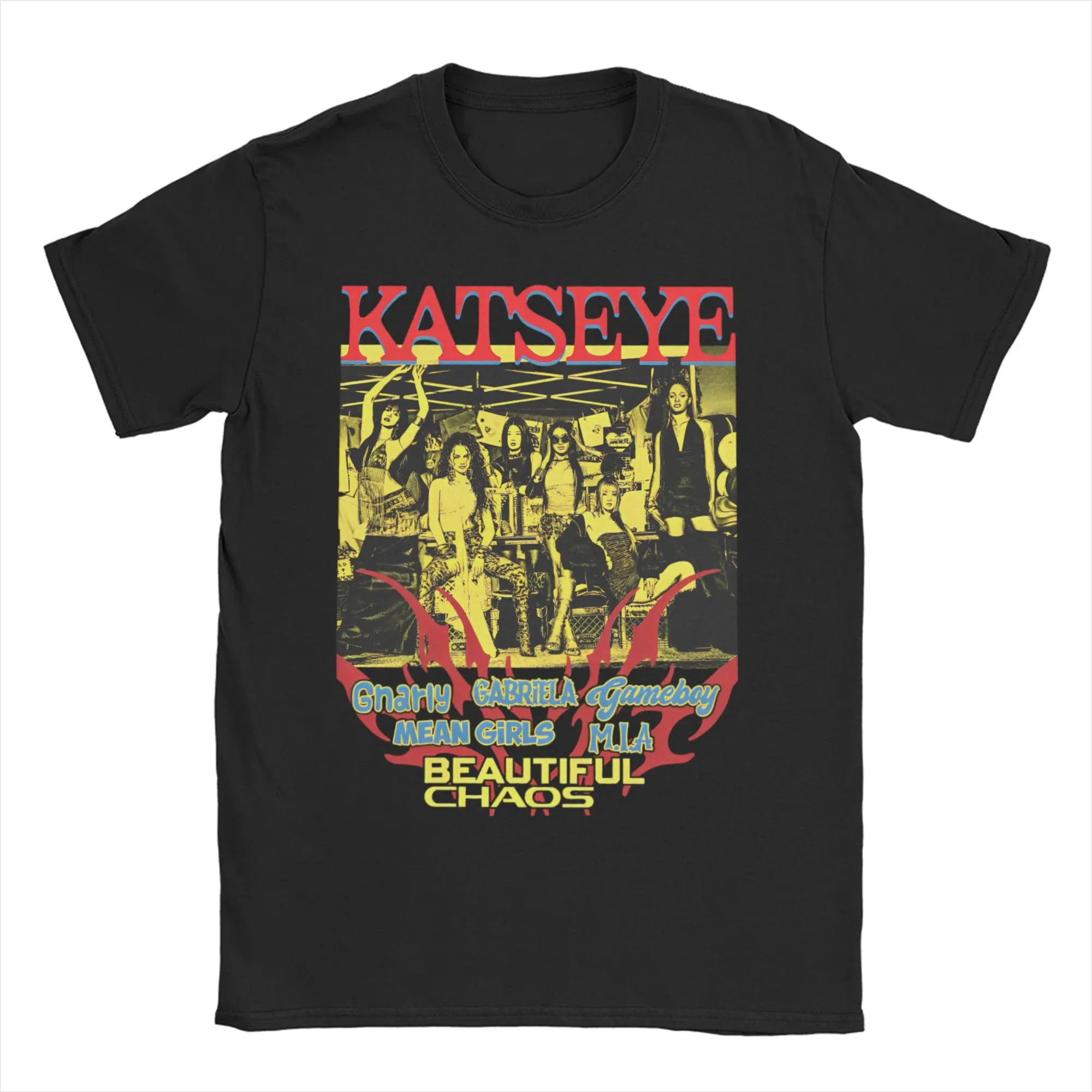 

Men Women's T-Shirts Katseye Kpop Gnarly Gabriela Funny Cotton Tees Short Sleeve Beautiful Chaos Tracklist T Shirt Clothing 6XL