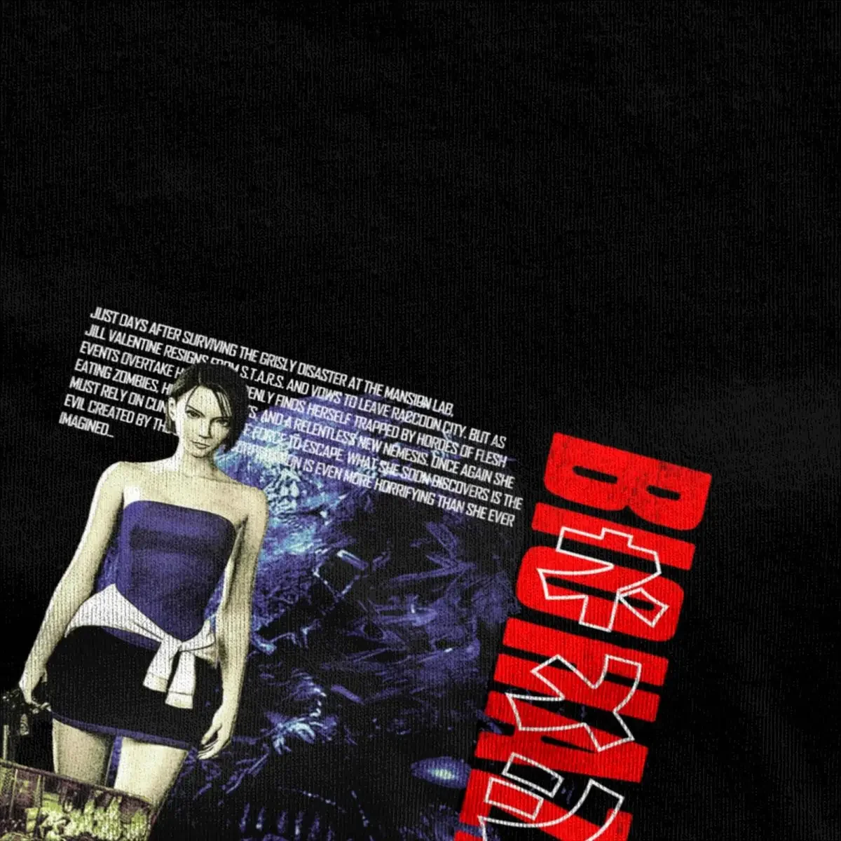 Resident Evils Biohazard 3 T-Shirt Beach jill valentine Vintage T Shirts 100 Cotton Harajuku Tshirt Man Short Sleeve Loose Tops