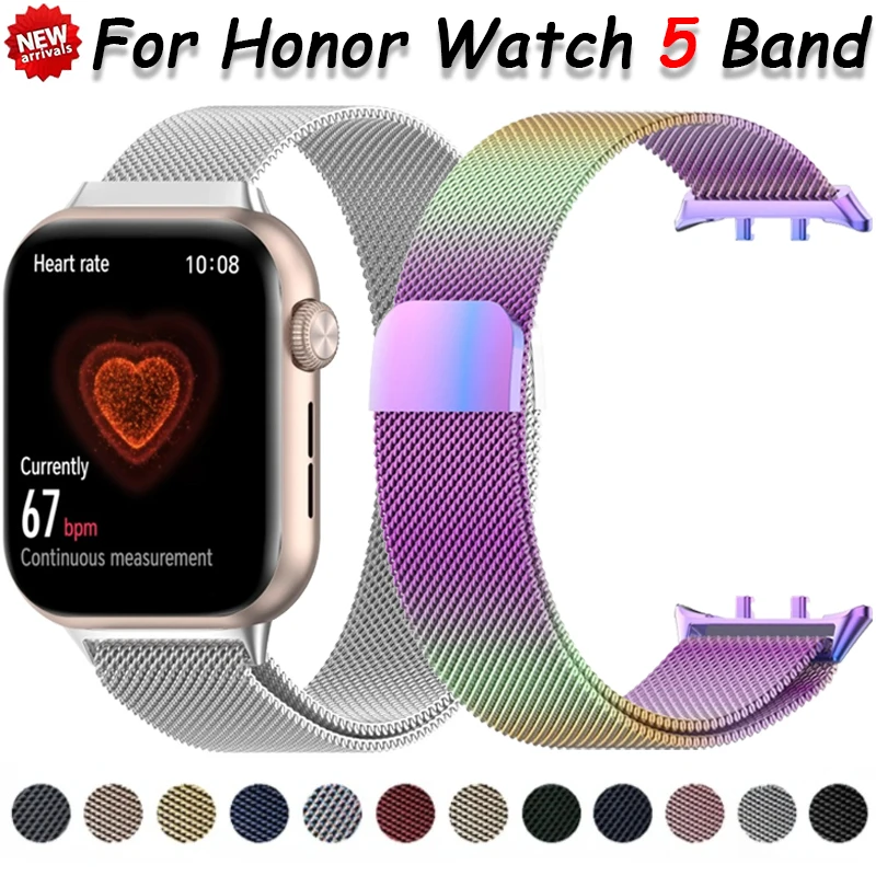 

Milanese loop Strap for Honor Watch 5 Magnetic Bracelet Smart Watch Replaceable watchband for Honor Watch 5 Band Accessories
