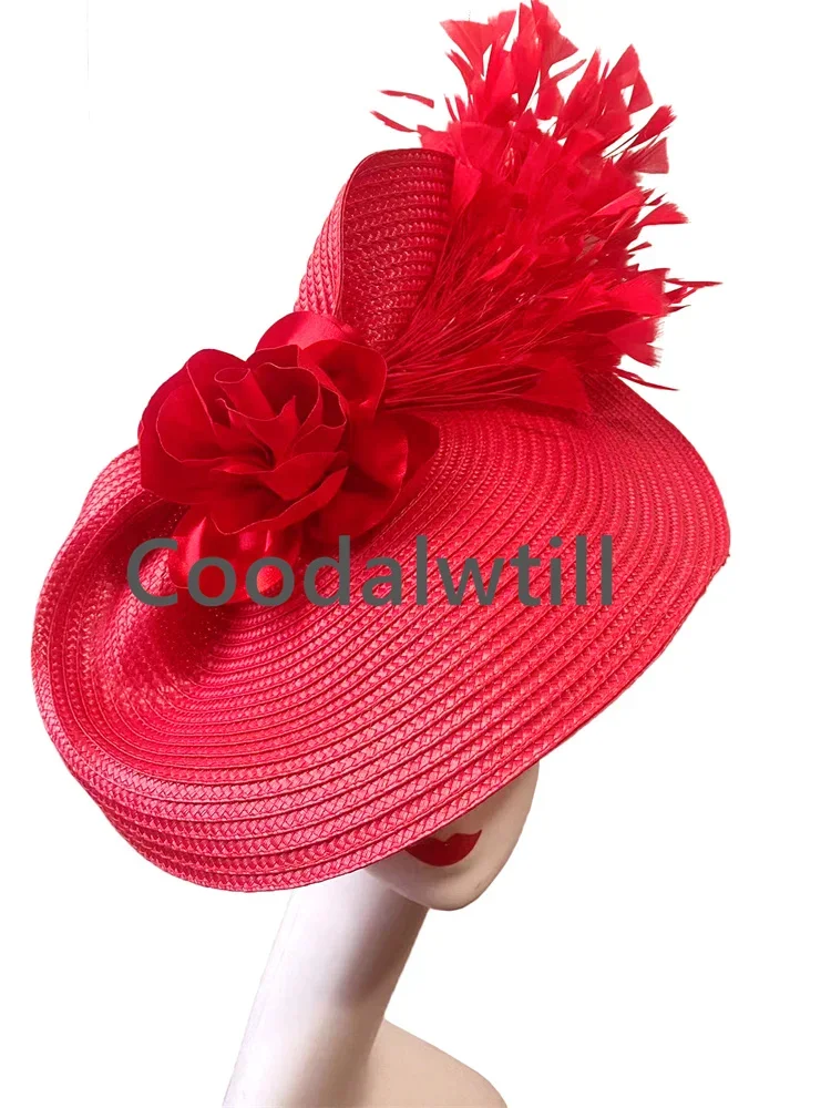 

Women Church Fascinator Wedding Hat Flower Headpiece Elegant Ladies Banquet Kentucly Pillbox Cap With Headband Women Headwear