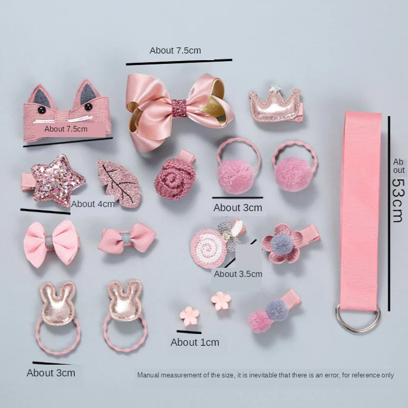 إكسسوارات الشعر 18 قطعة من أغطية الرأس للفتيات الصغيرات اللطيفة على شكل أميرة كوريا الجنوبية ومشبك شعر على شكل فراشة