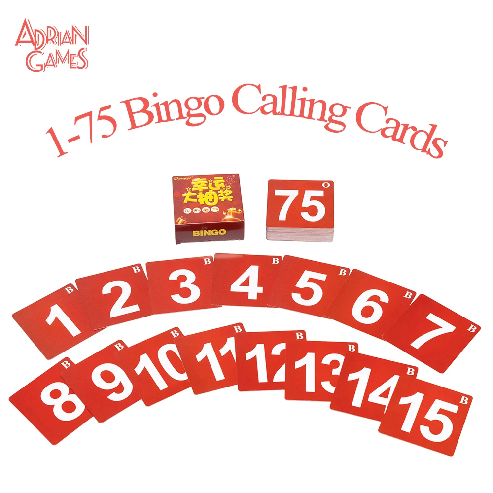 

Bingo Calling Cards, 1-75 Lucky Games Cards Set