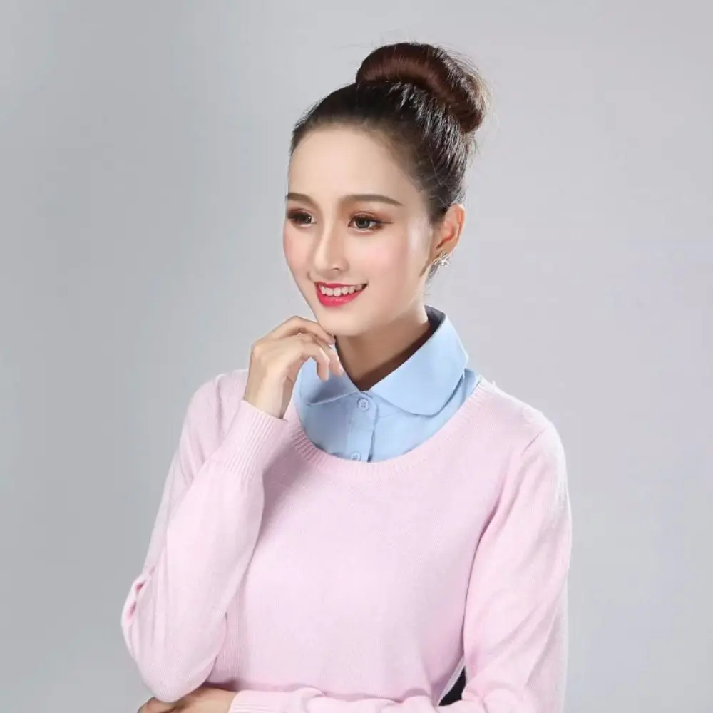 Simple Detachable Fake Collar White Black Adjustable Neckline Sharp Collar Korean Style Lapel Half Shirt Female
