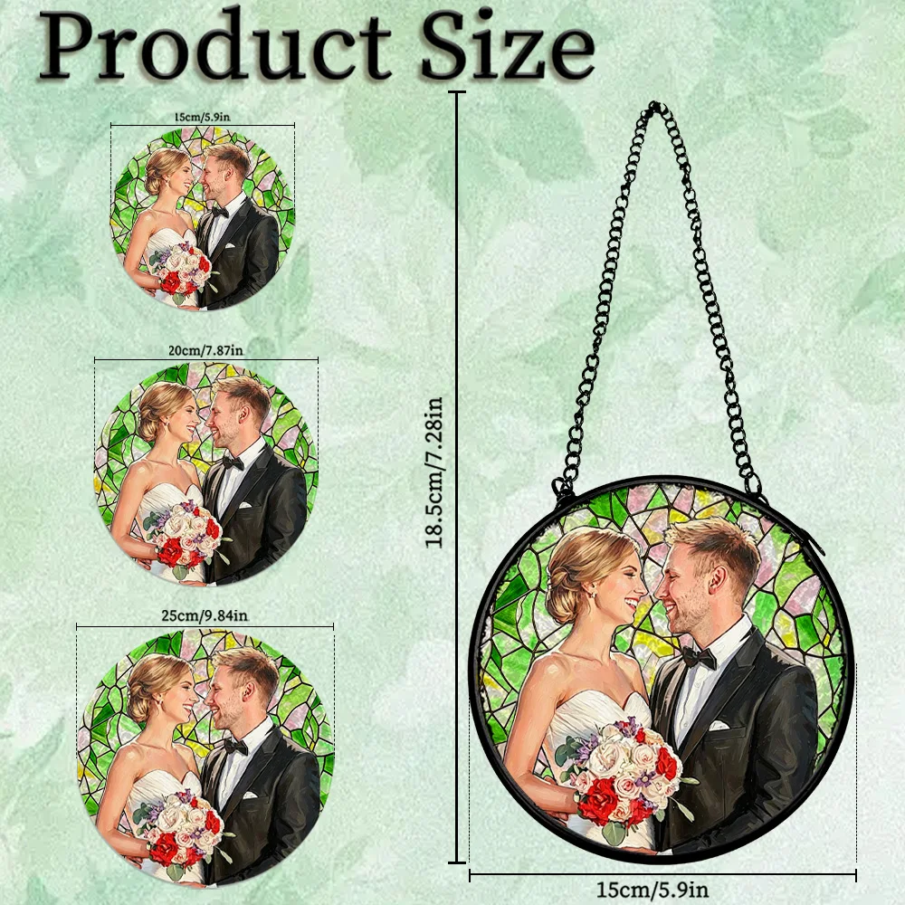 1 pc Personalized Rainbow sun catcher with chain For Anniversaries Girlfriend/Boyfriend's Birthday,Family,Your Lover,Dining Room view 2