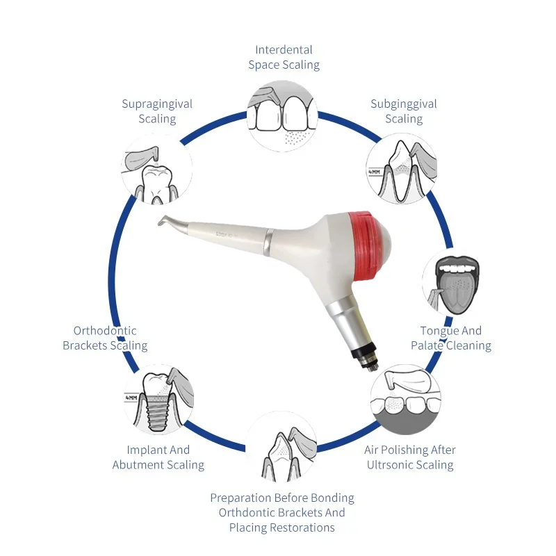 Unidad de blanqueamiento Dental para profilaxis de aire, pulidor de aire de 4 agujeros, conector tipo Kavo, pulido de flujo de aire, herramientas de odontología de chorro de arena