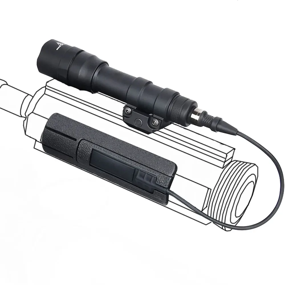 SOTAC M600DF Tactical Light Fit 20mm Rail Weapon M600 DF Scout Lights LED Flashlight with Remote Pressure Switch Metal