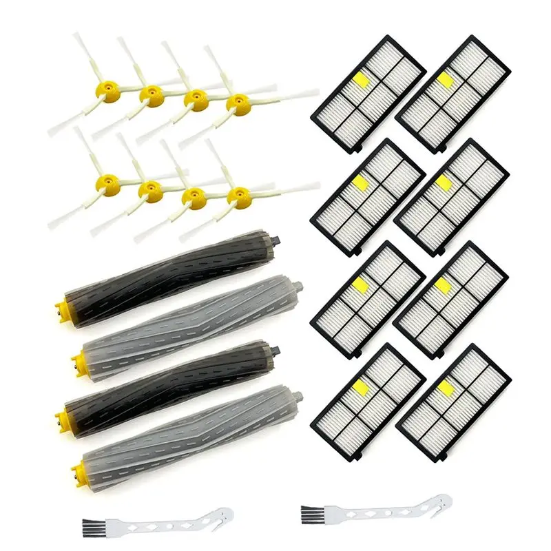 

【PLAISIR】Запасные аксессуары для роботов-пылесосов Irobot серии 800/900: основная щетка, боковая щетка, фильтр