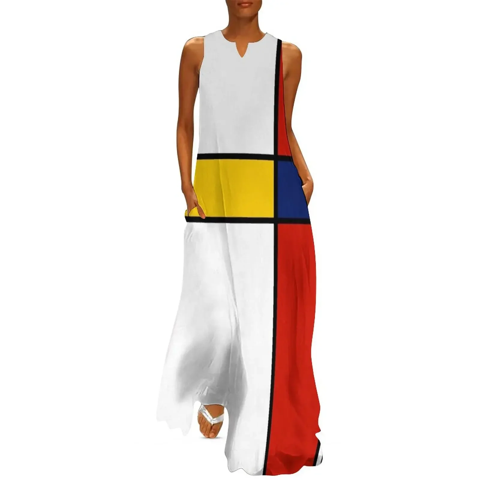 

Mondrian Style Abstract Art Long Dress dresses for woman 2025 Dresses for wedding party sexy dress for women Dress