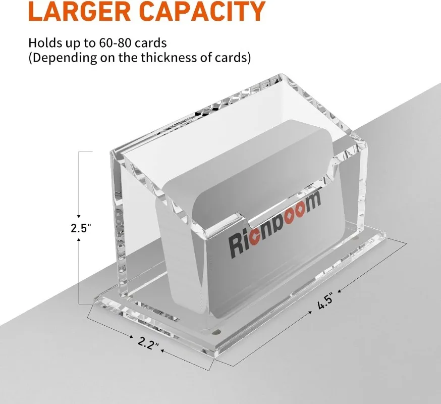 Transparent Business Card Holder Acrylic Display Stand Box Desk Storage Shelf Plastic Desktop Place Card Holder Office Supplies