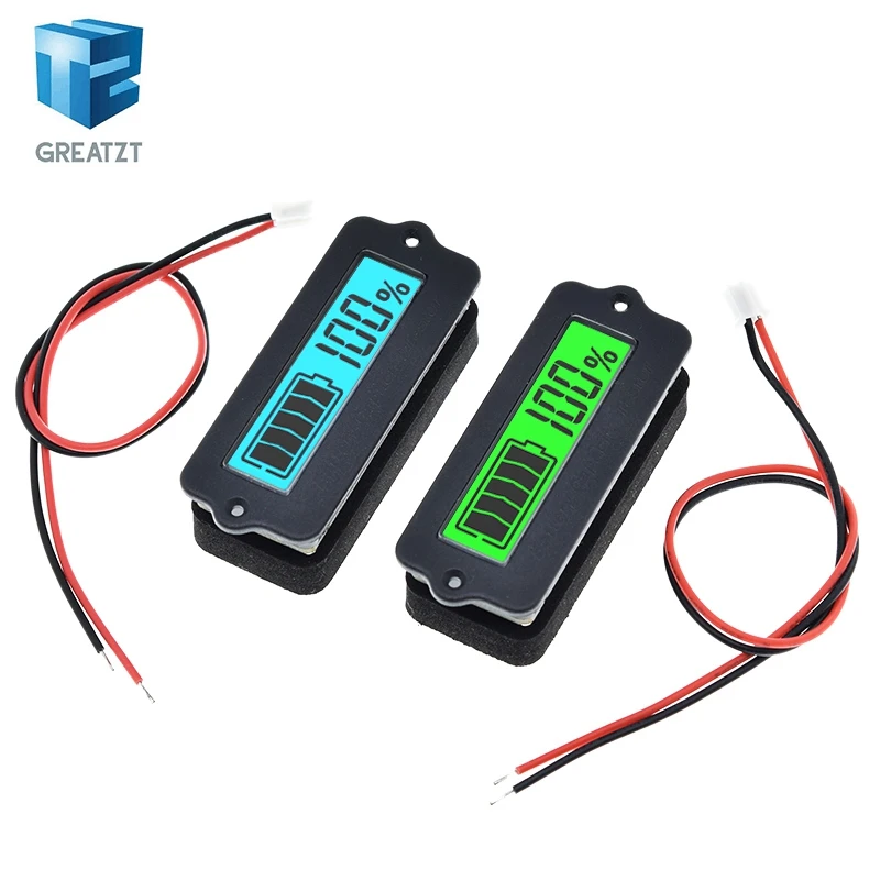 GREATZT 12V LY6W Lead Acid LiPo Battery Capacity Indicator LCD Display Battery Capacity Meter Power Detect Digital IC