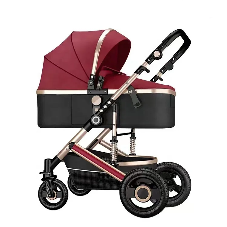 buy China super fashion light weight bi-directional cart trolley stroller baby 0-36 months big wheels for infant and toddler