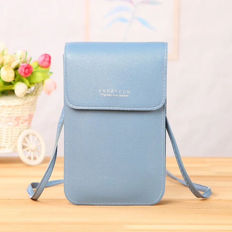 Women Crossbody Shoulder Bags Wallets Touch Screen Cell Phone Purse Soft Leather Strap Handbag for Female Luxury Messenger Bags