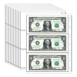1/2/3/4/5/6-slot Loose Leaf 10/20Pcs Money Banknote Holder Sleeves Sheet Album Home Decor Photo Albums Banknote Protection