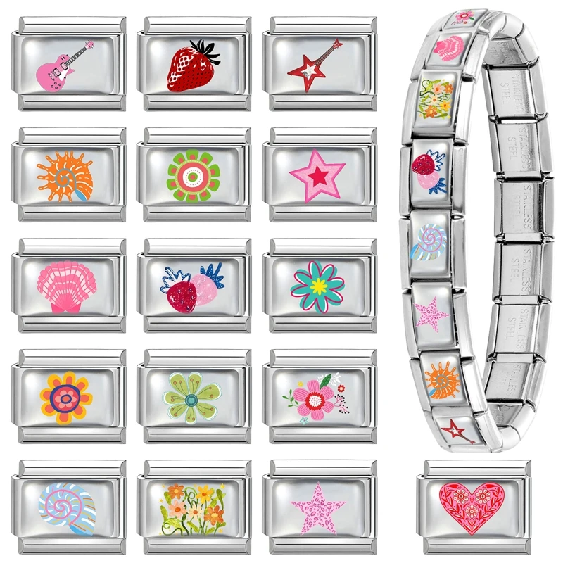 جديد جميل الحيوانات الأليفة القطط والكلاب وصلات سحرية إيطالية تناسب 9 مللي متر سوار الفولاذ المقاوم للصدأ النساء الرجال DIY بها بنفسك صنع المجوهرات #5