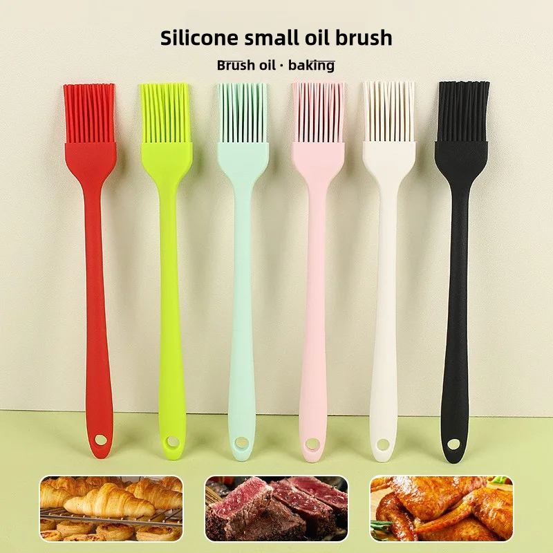 In Stock Silicone Integrated Small Size Oil Brush Barbecue Brush Household Lint-Free Baking Brush Pancake Oil Brush