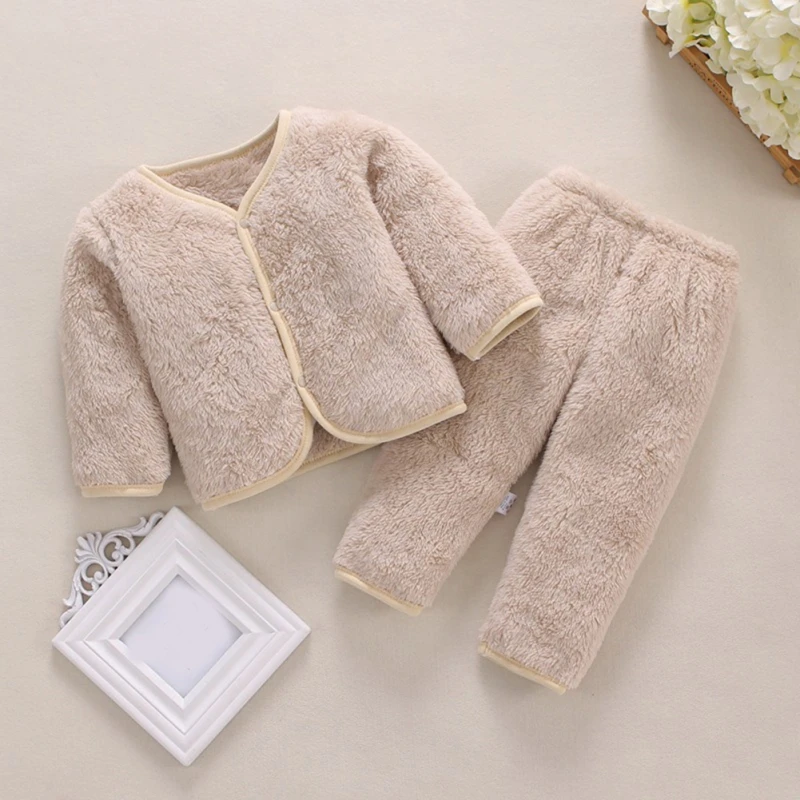 Autumn Winter 0-2 Years Old Baby Boys Girls Sleepwear Fashion Breathable Pajamas Set