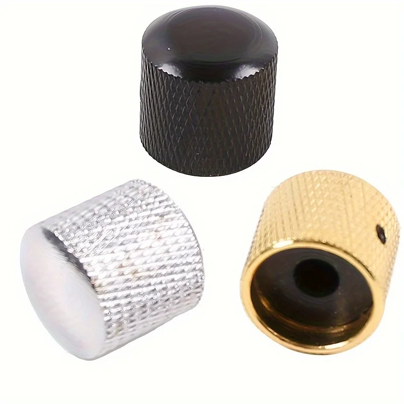 1PC 6MM Metall Dome Sound Gitarre Lautstärkeregler Potentiometer Elektrische Gitarre Bass Control Knob Potentiometer Abdeckung Knopf Abdeckung