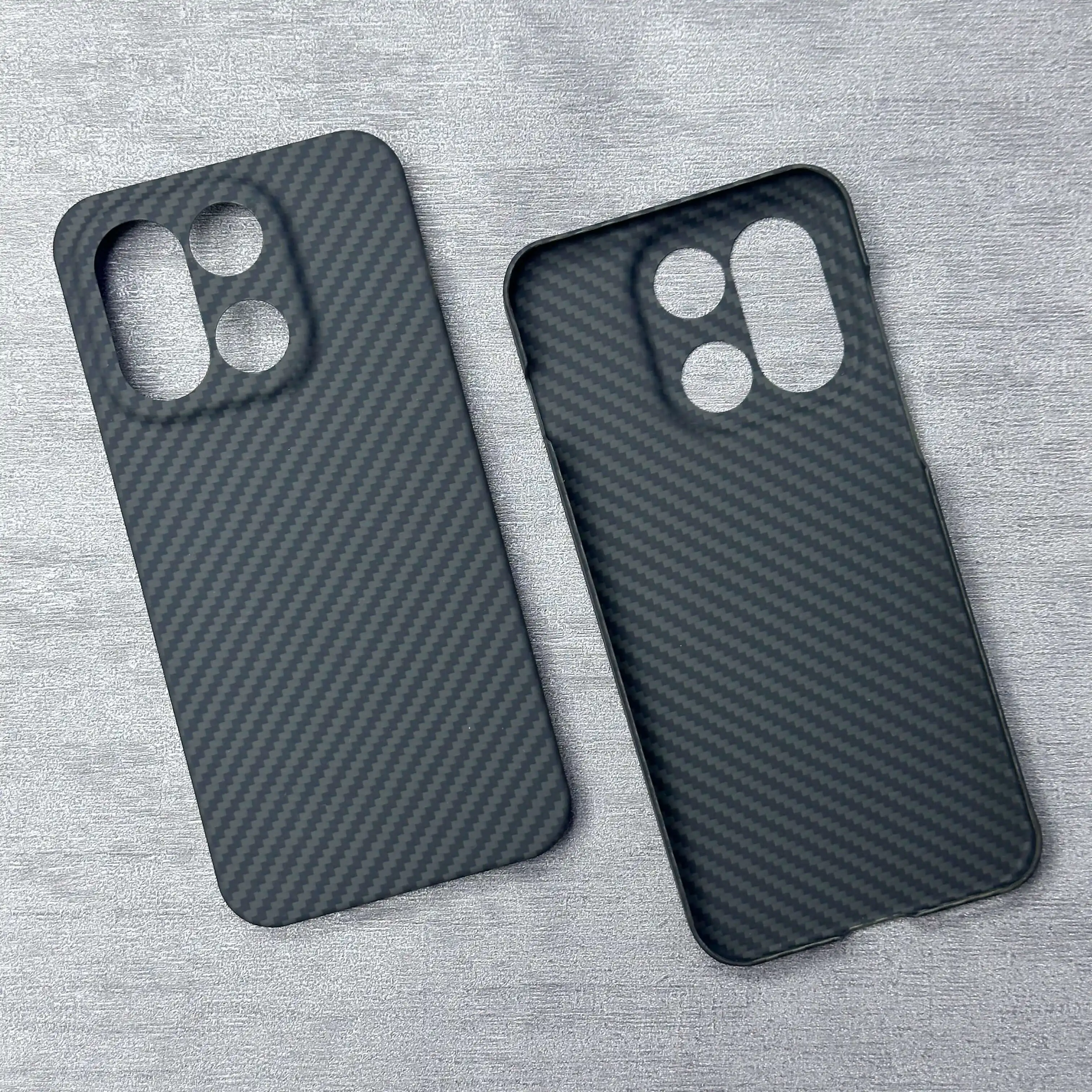 For OnePlus 15 Aramid Fiber Case,600D Pure Black Non-Magnetic Ultra Thin Hard Shell, Lightweight Shockproof Cover for OnePlus 15
