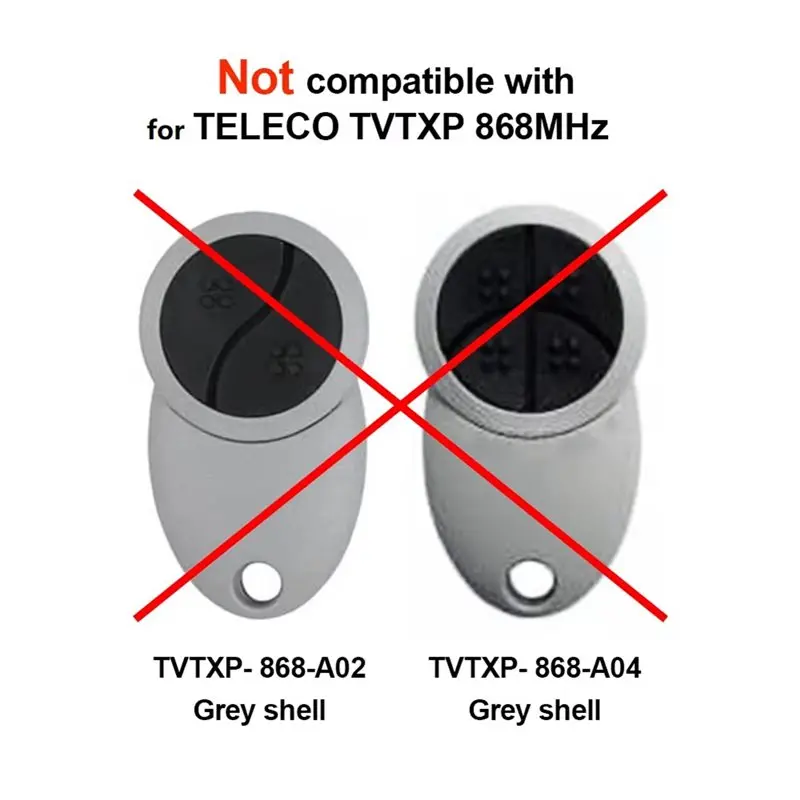B63B-For TELECO TXP-433-A01 Garage Door Remote Control 433.92Mhz Rolling Code Gate Door Remote With Keychain Transmitter